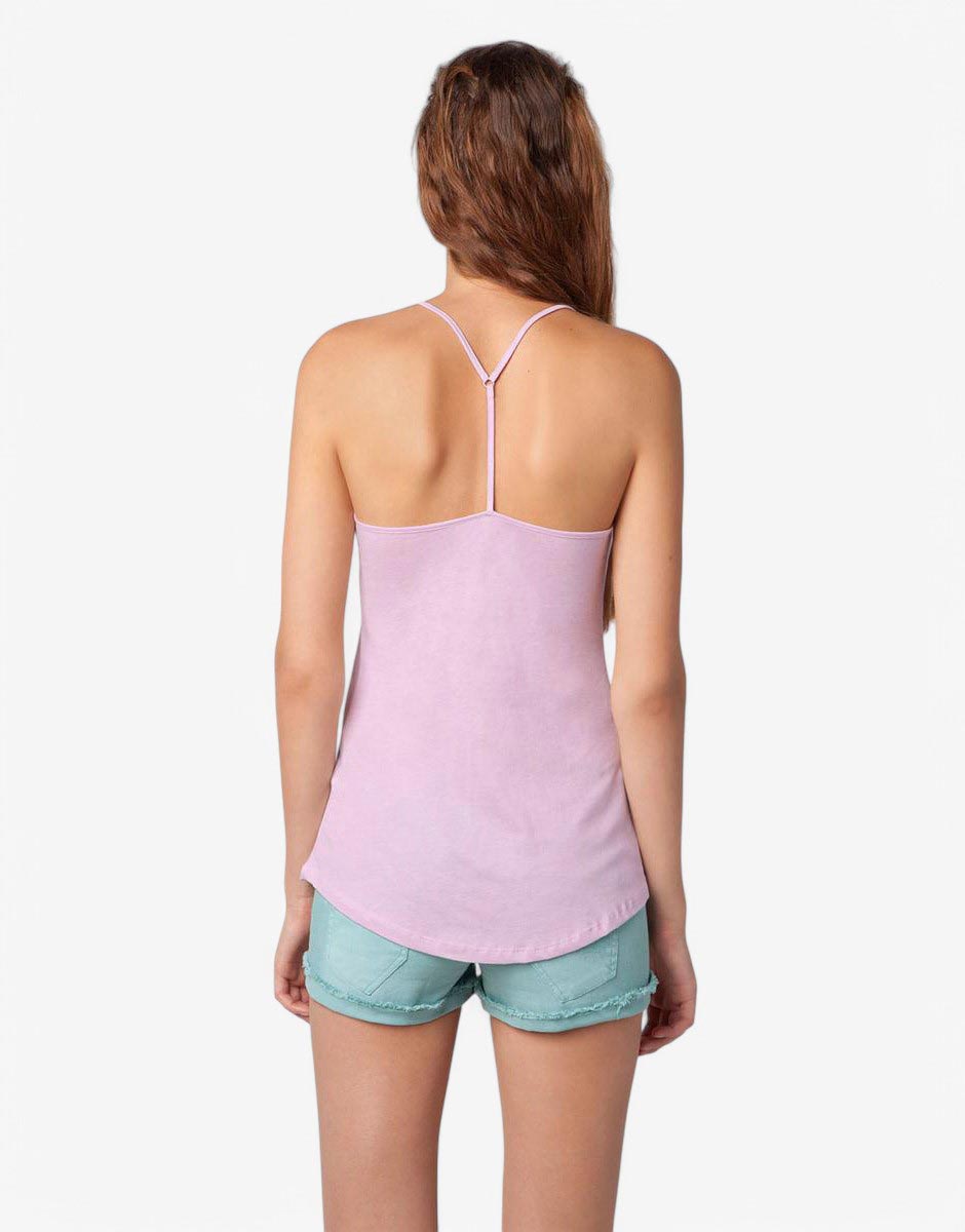 BERSHKA Lace Detail Top Pink