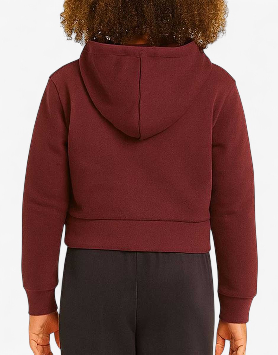 ADIDAS Adicolor Cropped Hoodie Burgundy