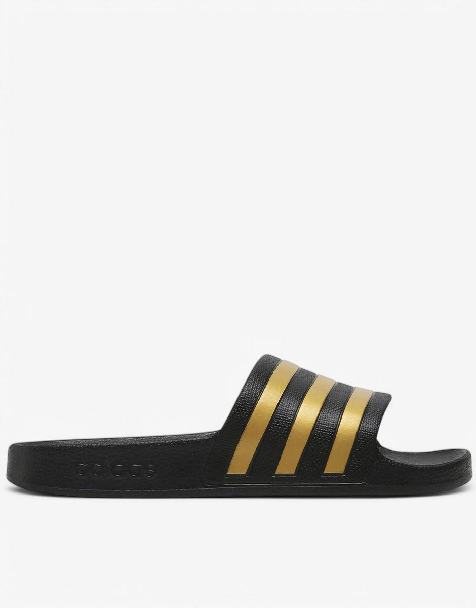 ADIDAS Adilette Aqua Slides Black/Gold