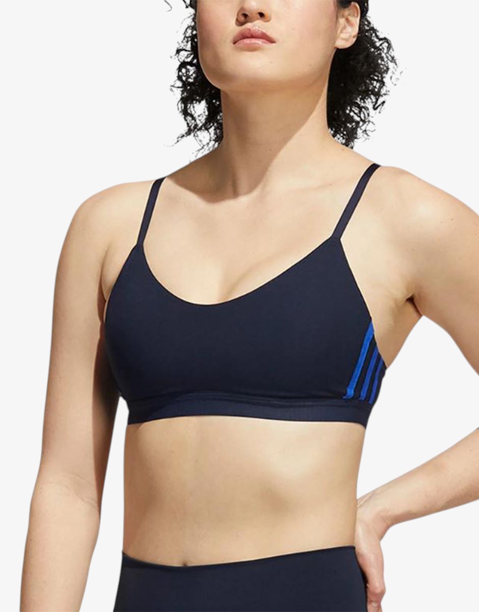 ADIDAS All Me 3-Stripes Bra Blue