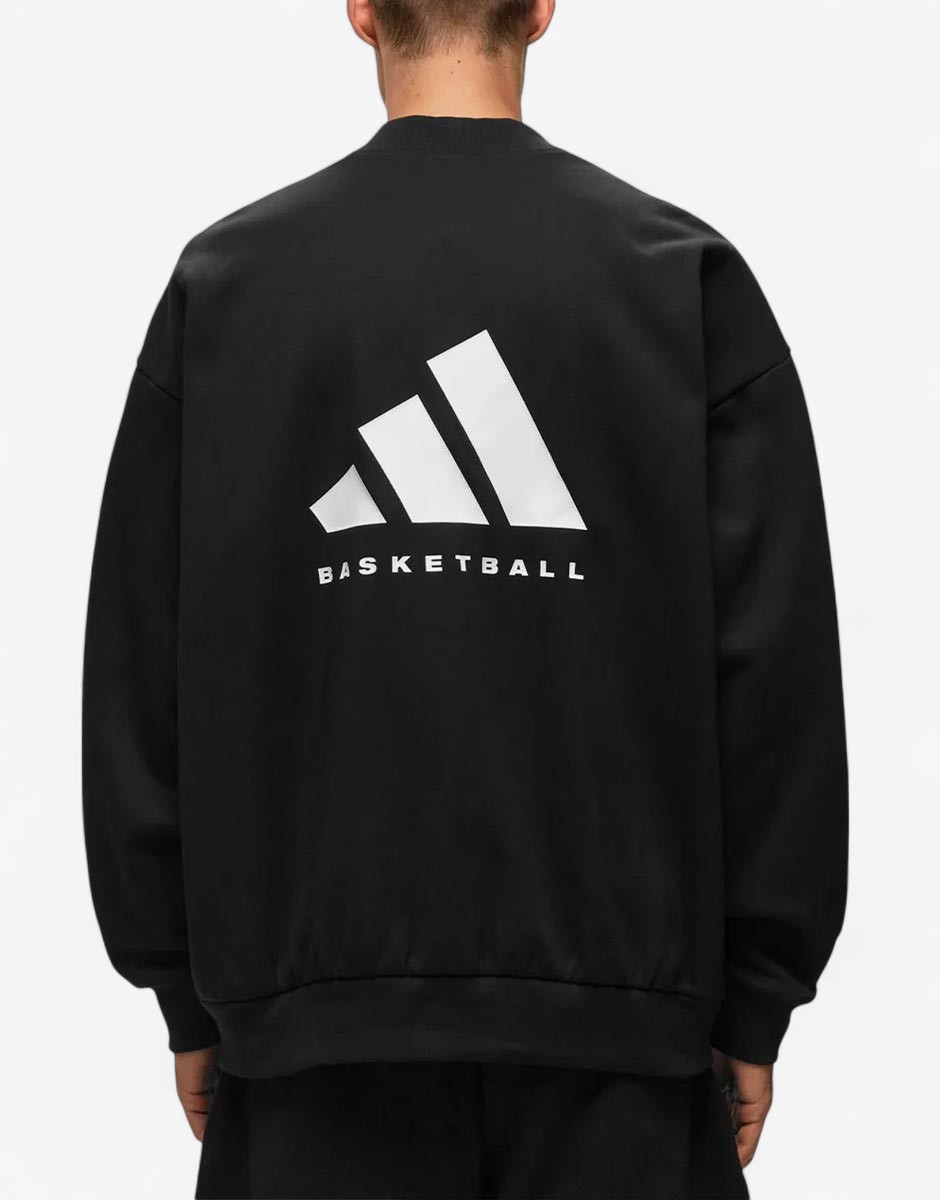 ADIDAS Basketball Crew Sweatshirt Black