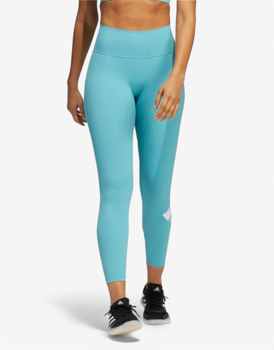 ADIDAS Believe This 2.0 Logo 7/8 Training Leggings Turquoise