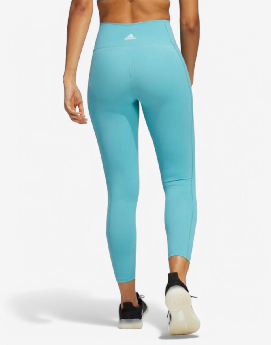ADIDAS Believe This 2.0 Logo 7/8 Training Leggings Turquoise