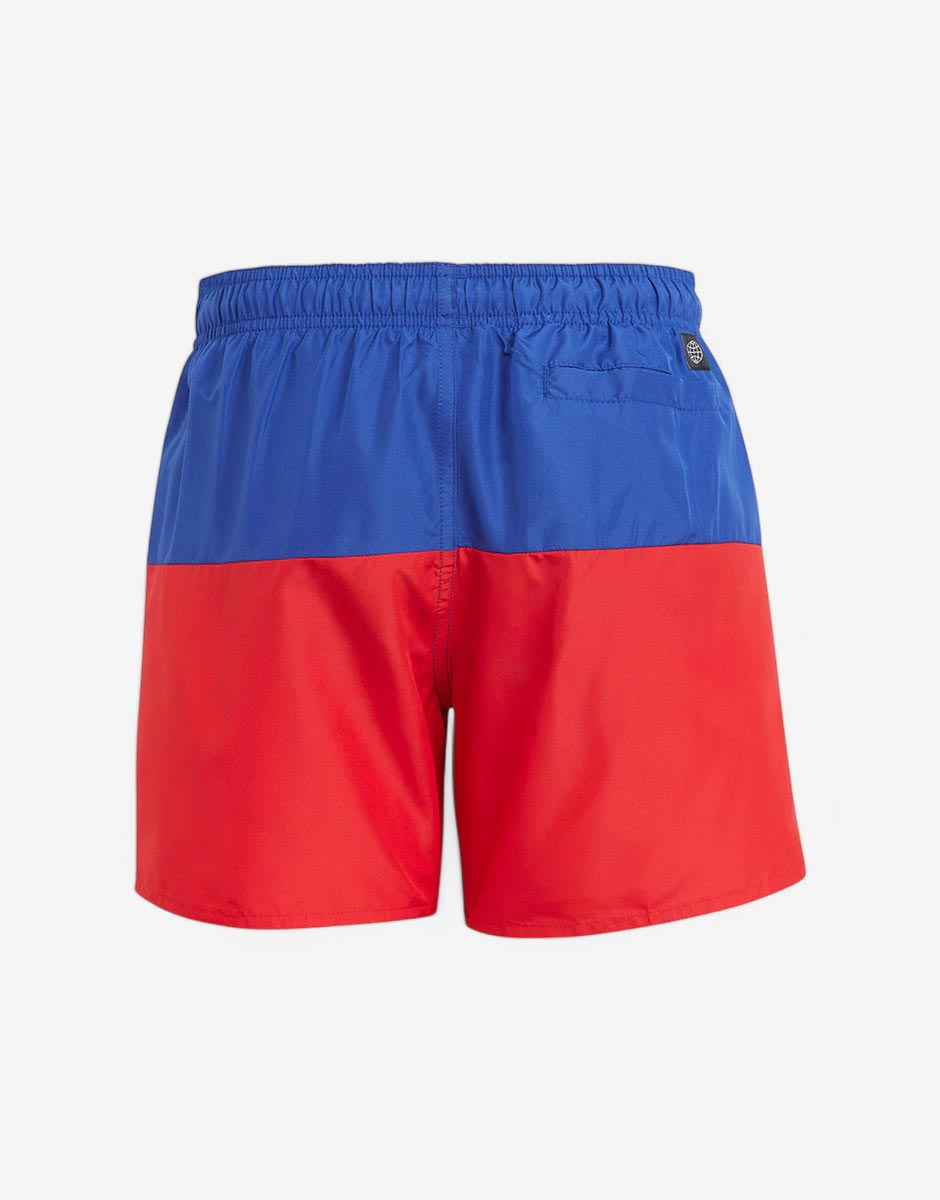 ADIDAS Colorblock Swim Shorts Red/Blue