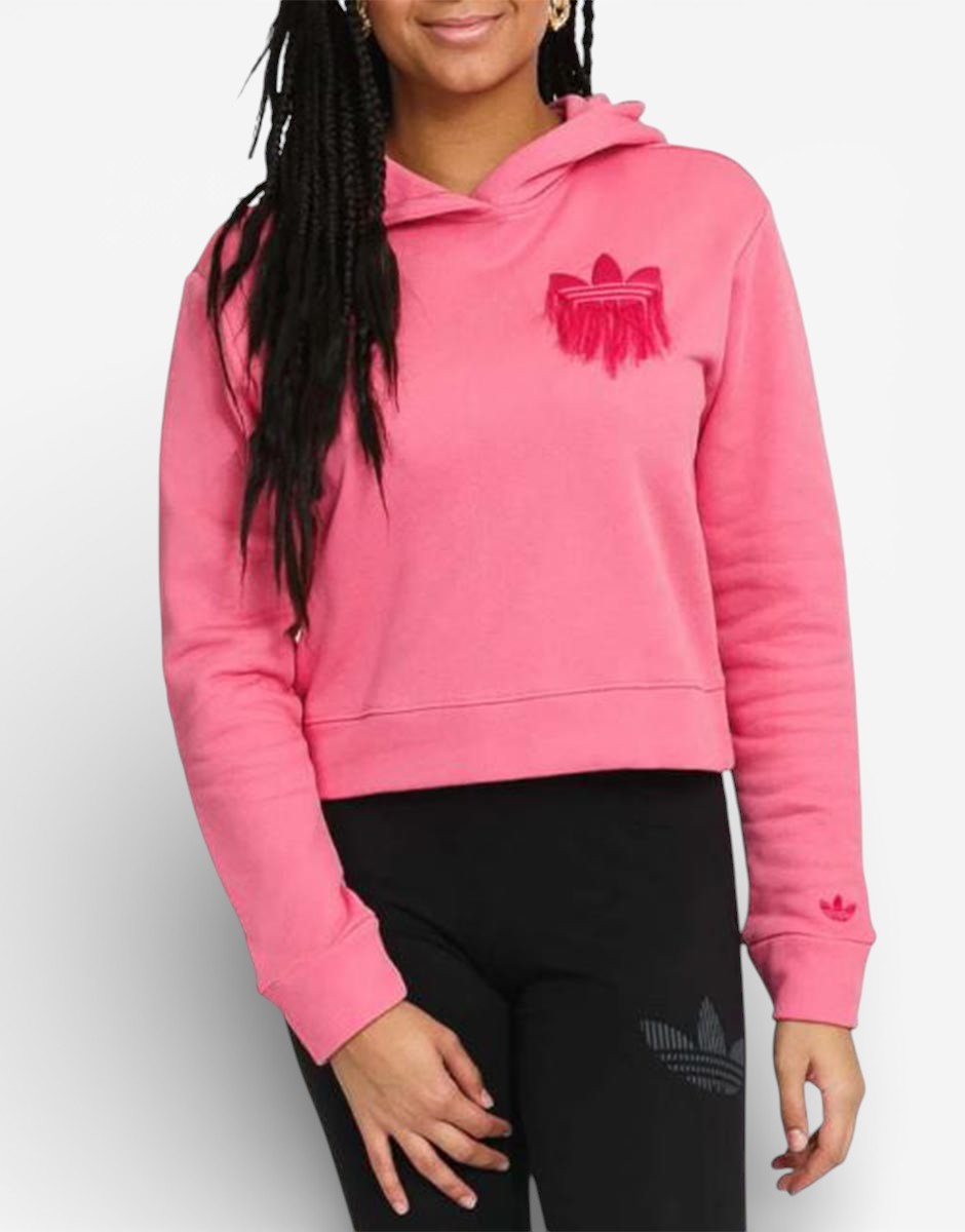 ADIDAS Cropped Hoodie Pink
