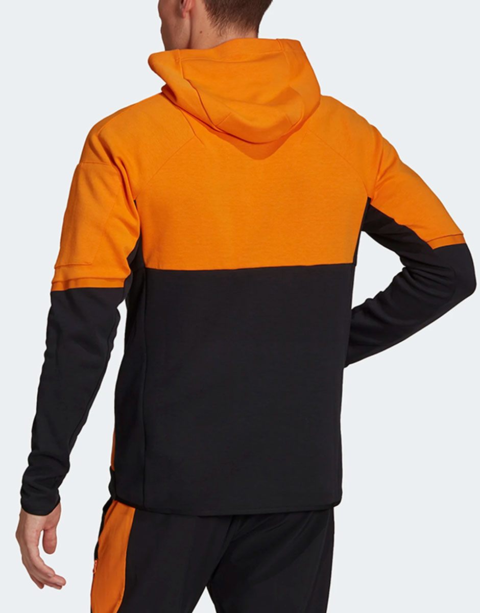 ADIDAS Designed For Gameday Full-Zip Hoodie Orange/Black