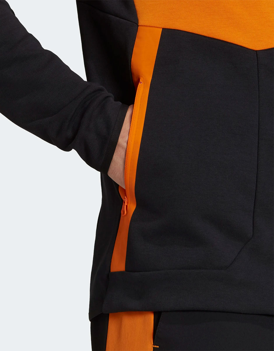 ADIDAS Designed For Gameday Full-Zip Hoodie Orange/Black