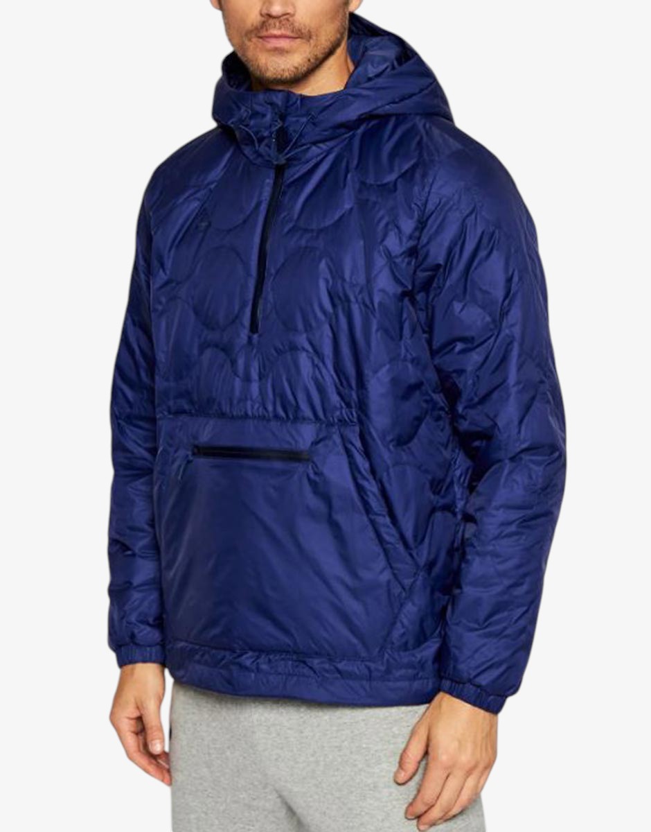 ADIDAS Down Quilt Half Zip Jacket Blue