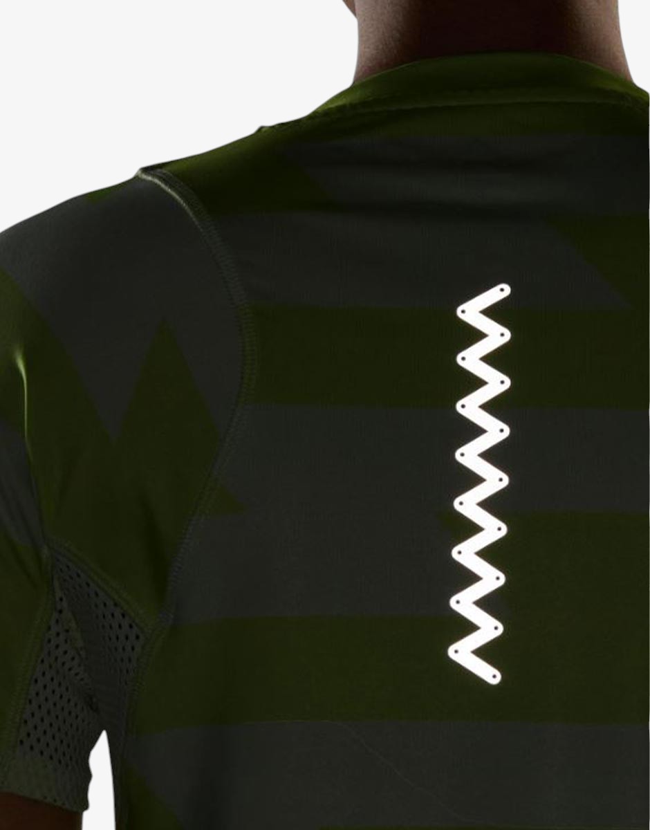 ADIDAS Fast Allover Print Tee Green/White