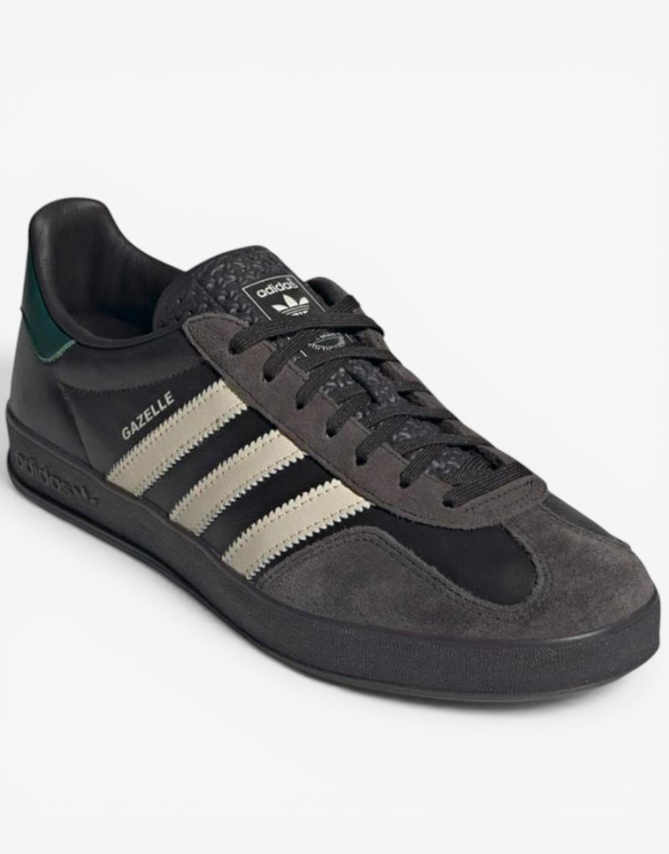 ADIDAS Gazelle Indoor Leather Shoes Black/Brown 