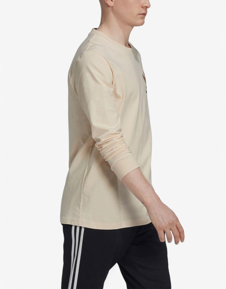 ADIDAS Graphic Fun Long Sleeve Tee Beige