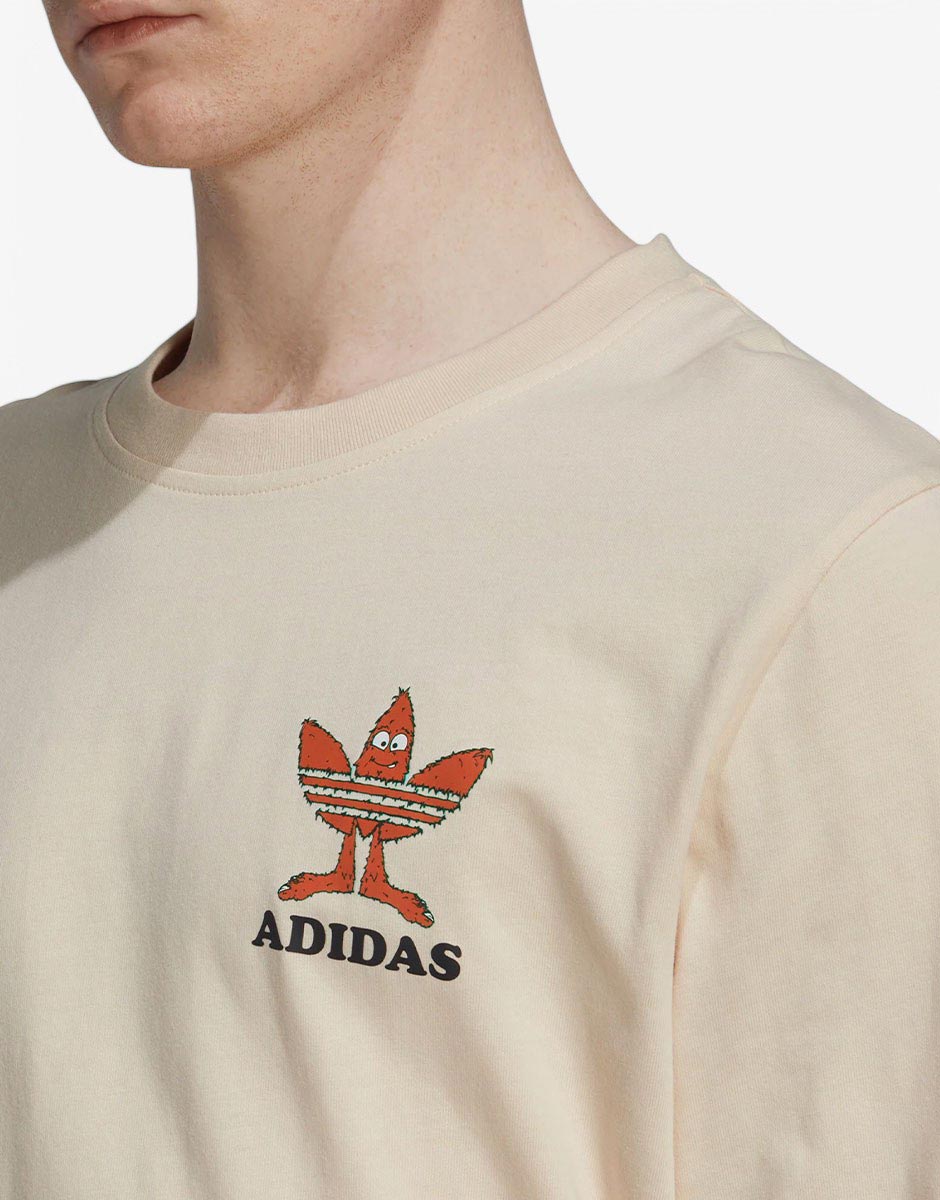 ADIDAS Graphic Fun Long Sleeve Tee Beige