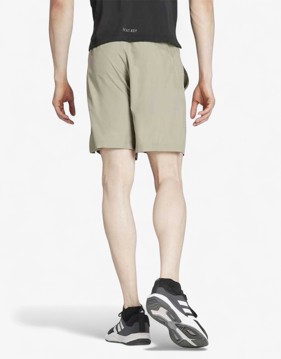 ADIDAS Gym Training Shorts Silver Pebble