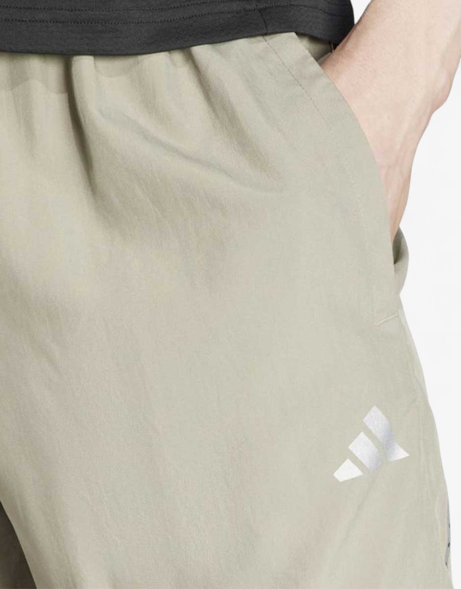 ADIDAS Gym Training Shorts Silver Pebble