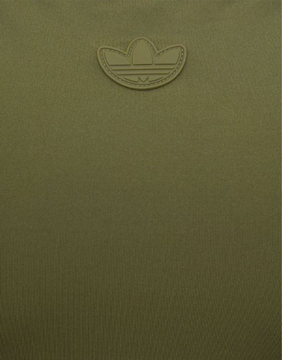 ADIDAS Logo-Print Spaghetti Strap Crop Top Green