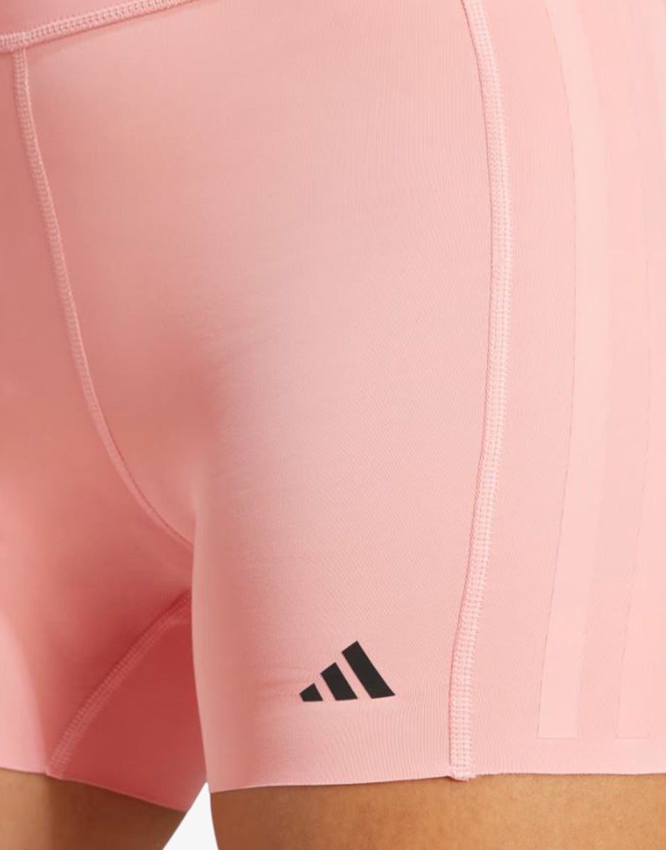 ADIDAS Optimé 4-Inch Raw Cut Hem Leggings Pink