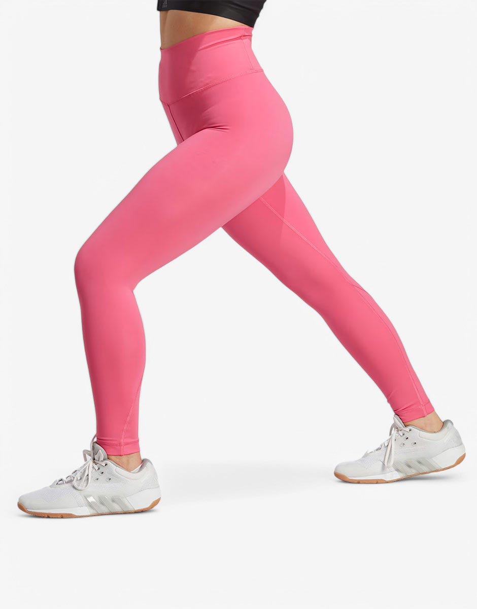 ADIDAS Optime Hyperbright Training High-Rise 7/8 Leggings Pink
