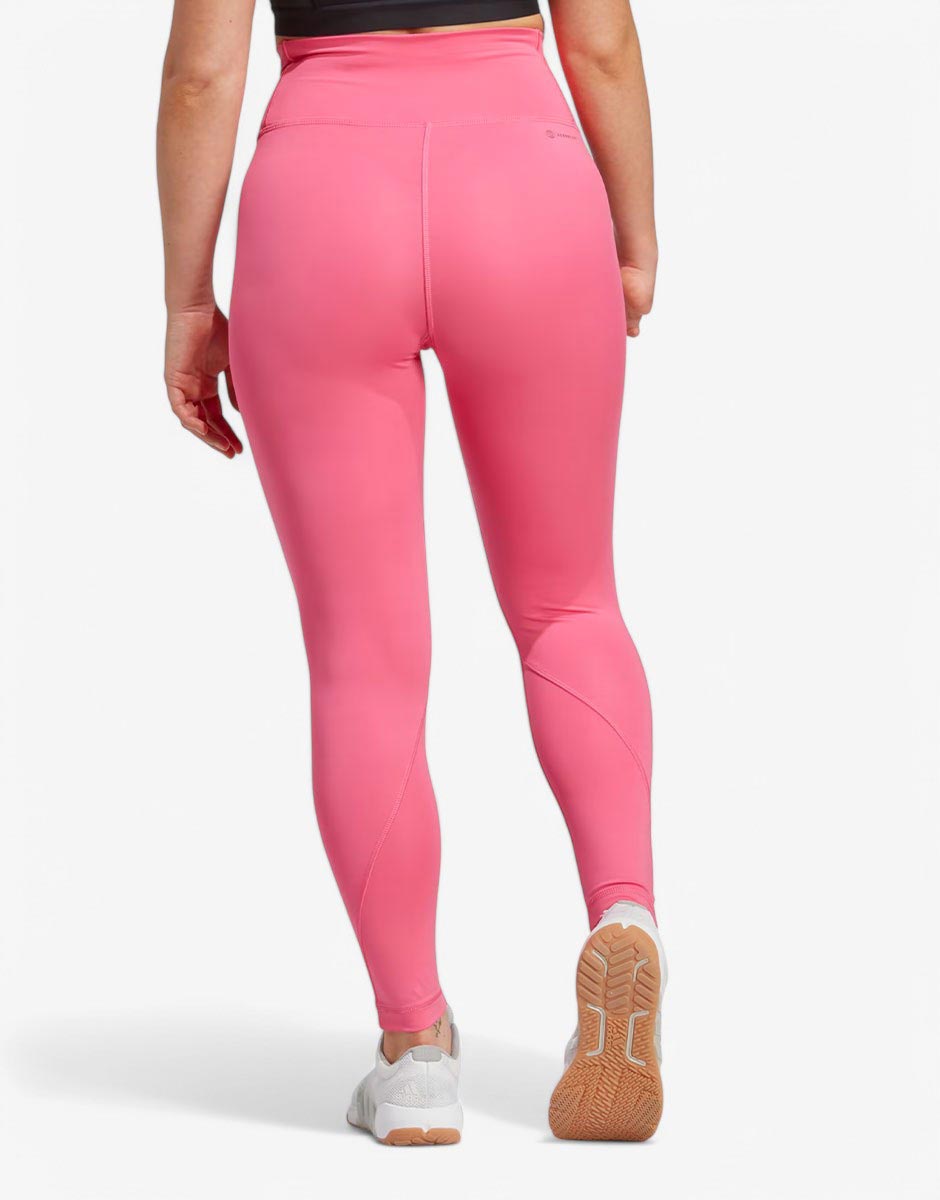 ADIDAS Optime Hyperbright Training High-Rise 7/8 Leggings Pink