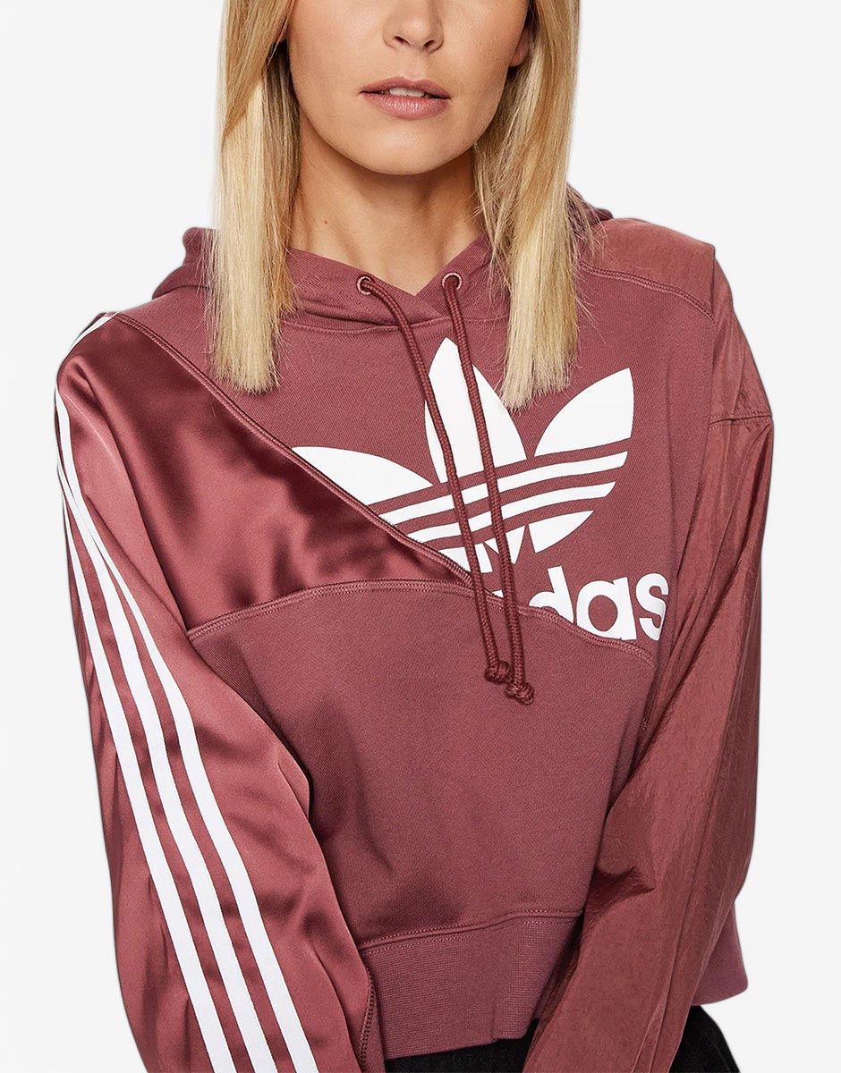 ADIDAS Originals Adicolor Split Trefoil Hoodie Dark Burgundy