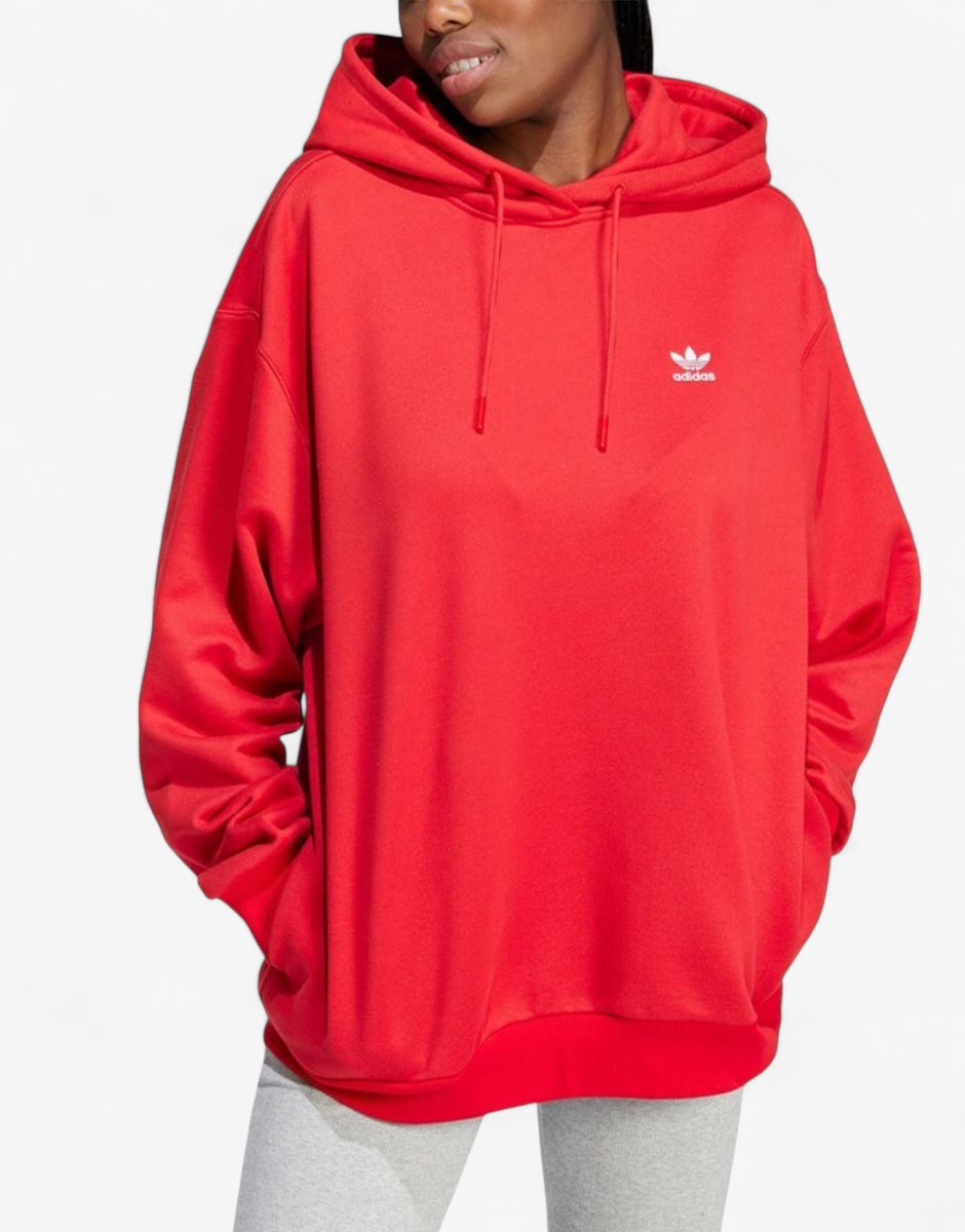 ADIDAS Originals Adicolor Trefoil Oversized Hoodie Red