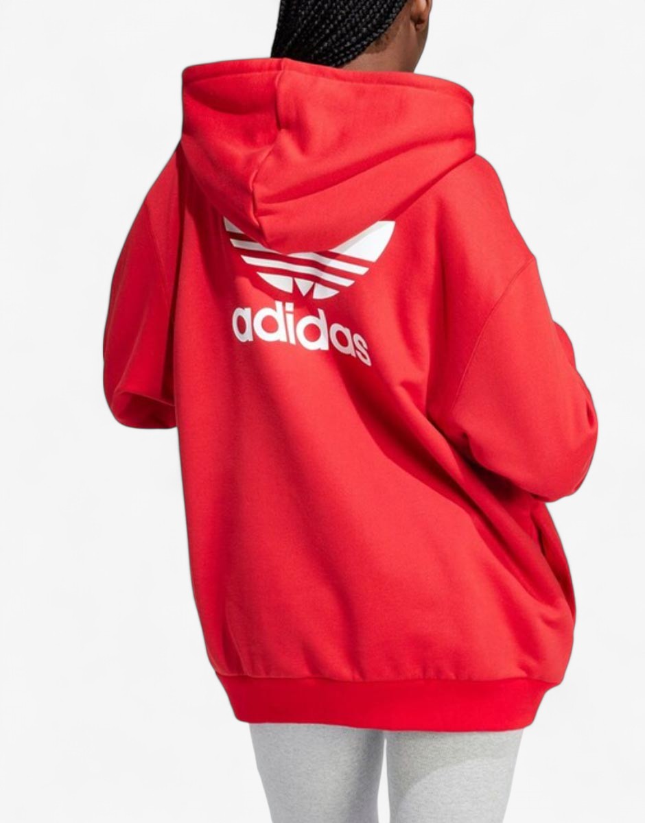 ADIDAS Originals Adicolor Trefoil Oversized Hoodie Red