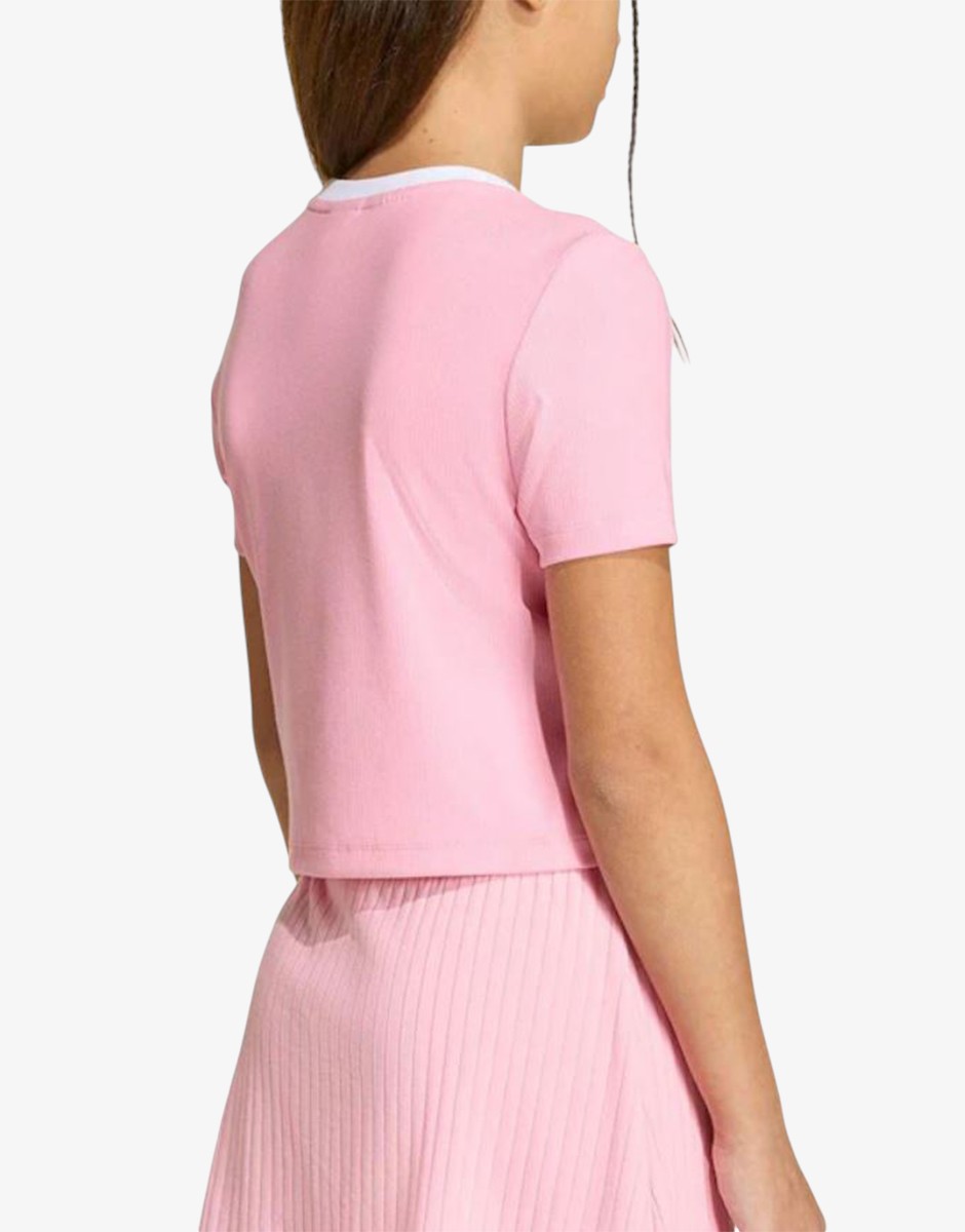 ADIDAS Originals Girls Tight Mini Rib Short Tее Pink