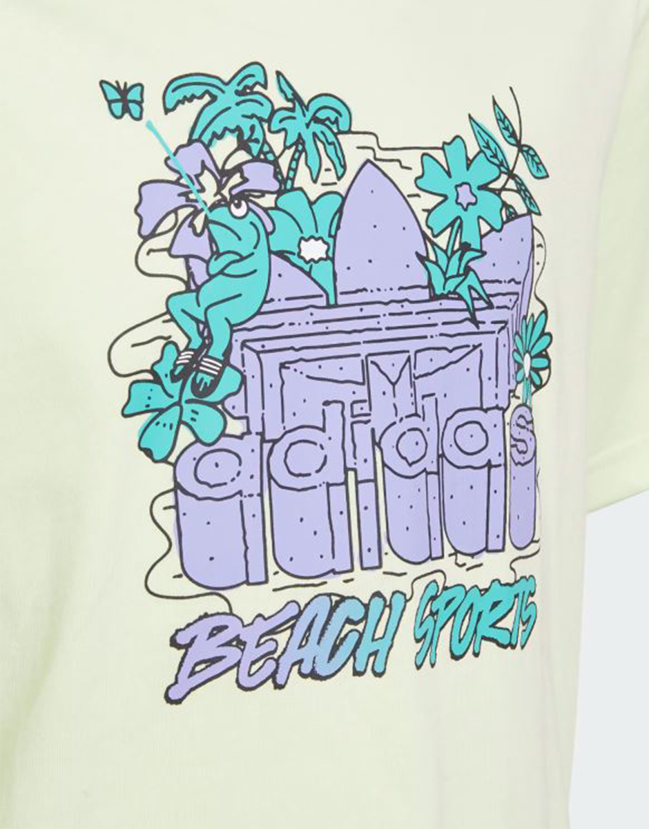 ADIDAS Originals Graphic Stoked Beach Tee Lime