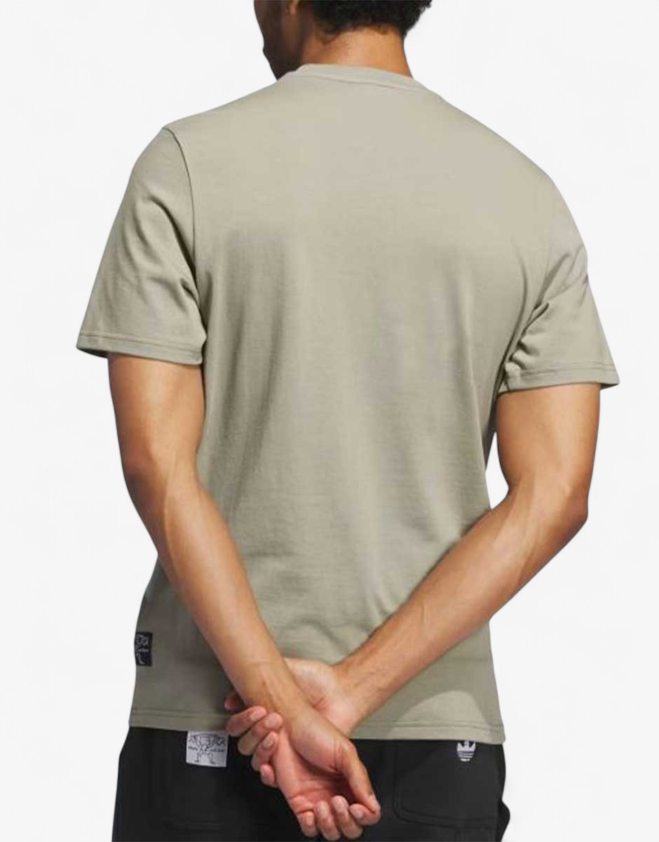 ADIDAS Originals Heavyweight Shmoofoil Tee Silver Pebble