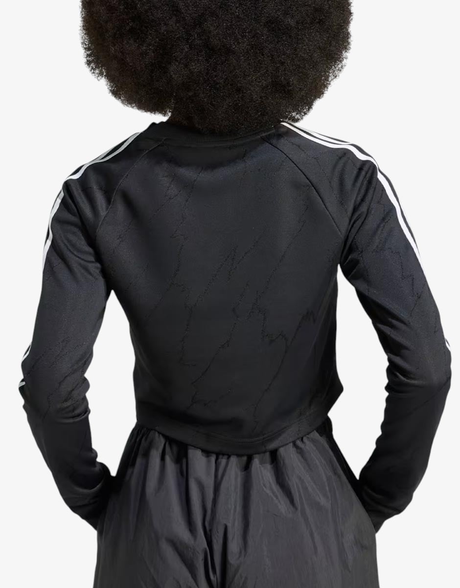ADIDAS Originals Long Sleeve Cropped Top Black