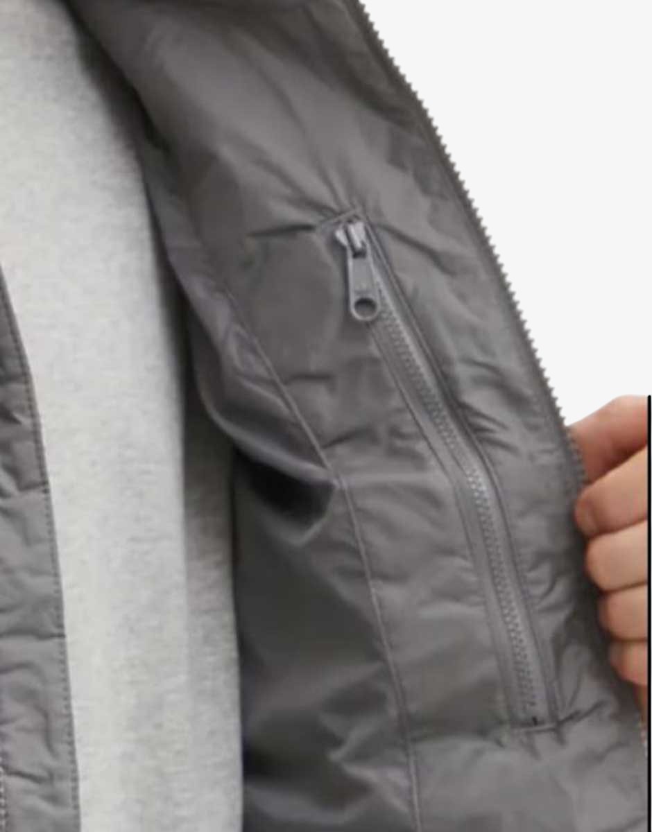 ADIDAS Originals Tonal Hooded Puffer Jacket Grey