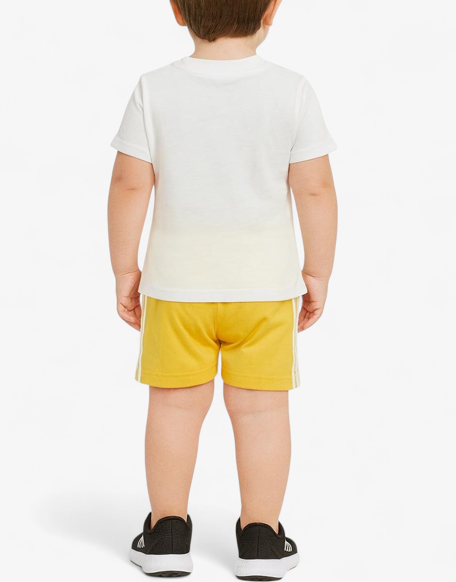 ADIDAS Originals Trefoil Shorts Tee Set White/Yellow
