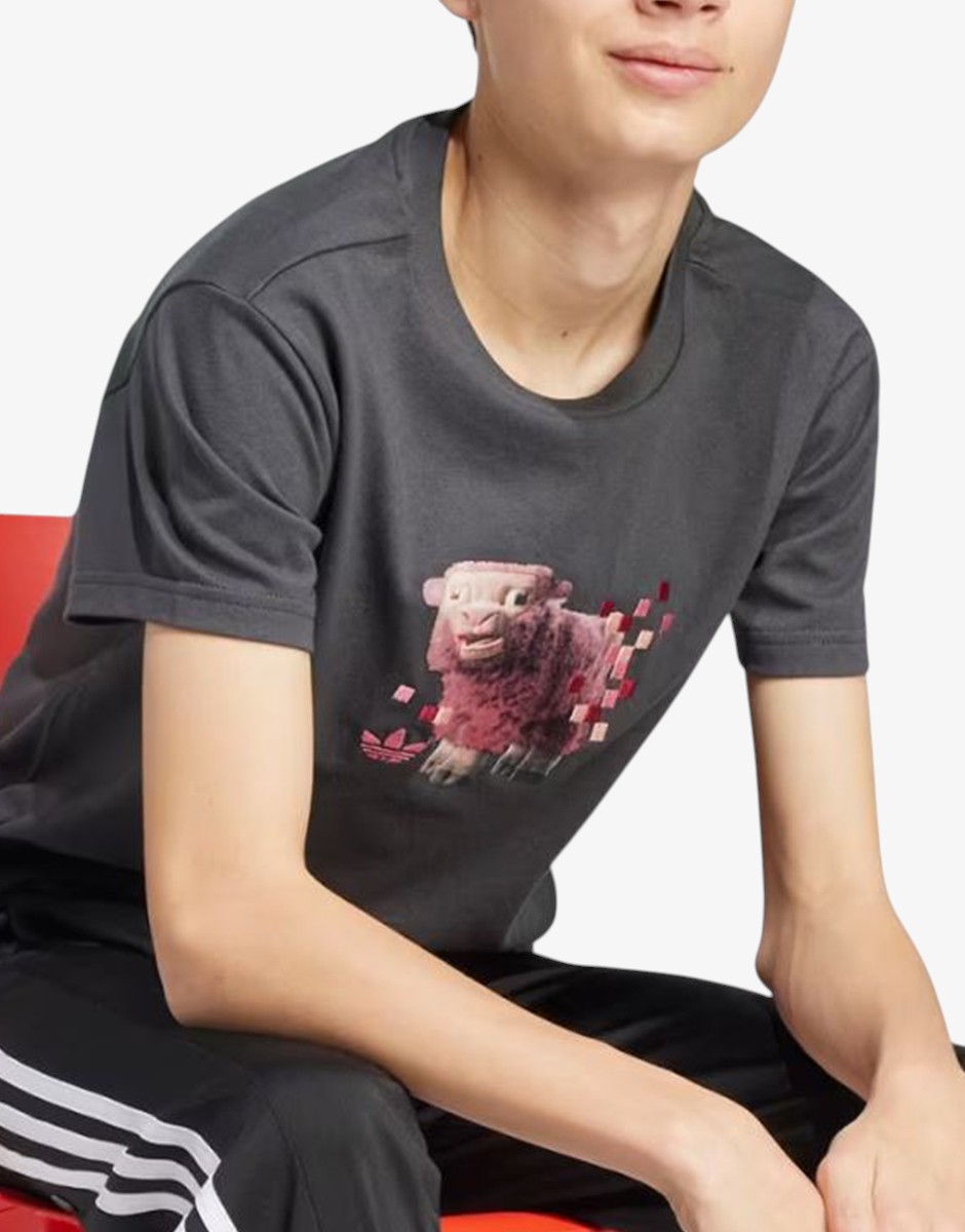 ADIDAS Originals x Minecraft Graphic Tee Gray