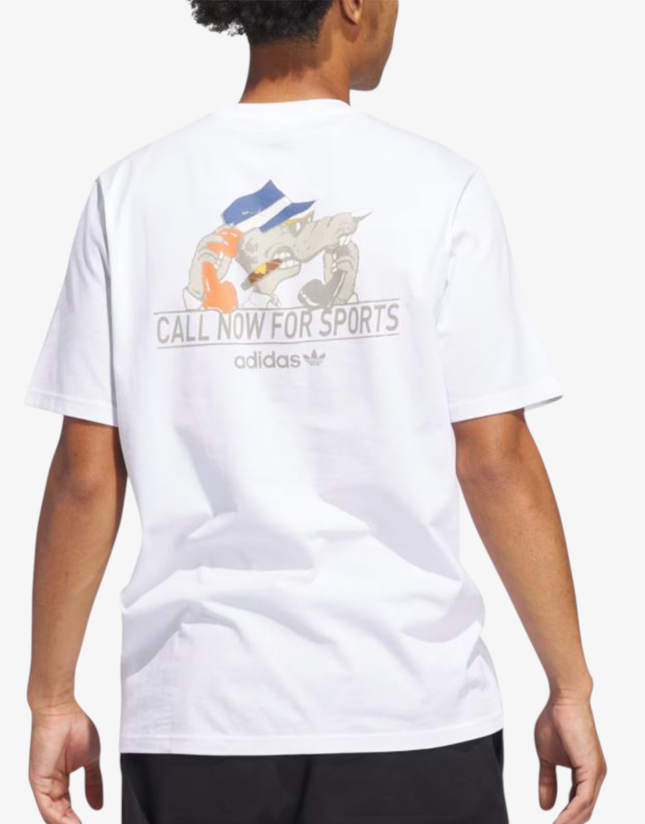 ADIDAS Remera Call Now For Sports Tee White