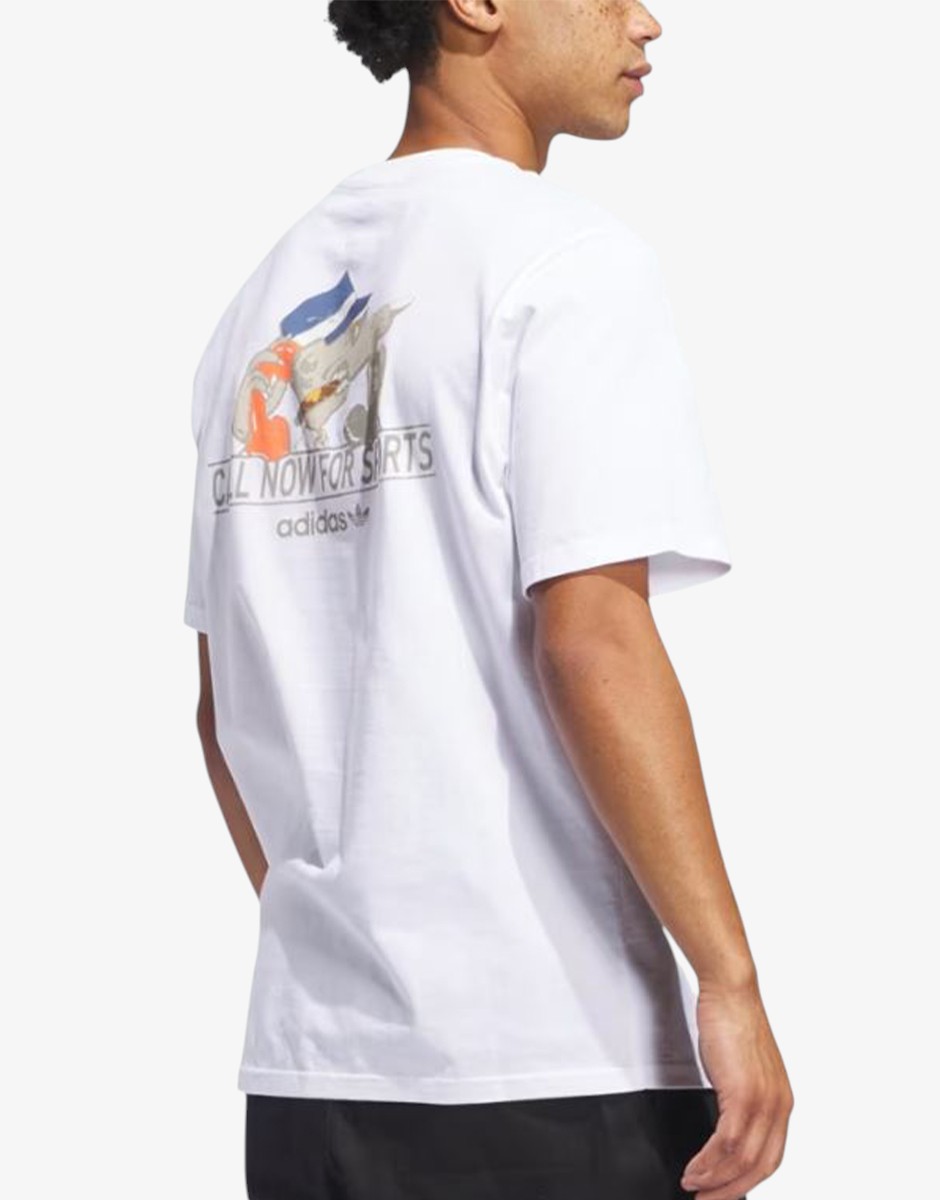 ADIDAS Remera Call Now For Sports Tee White