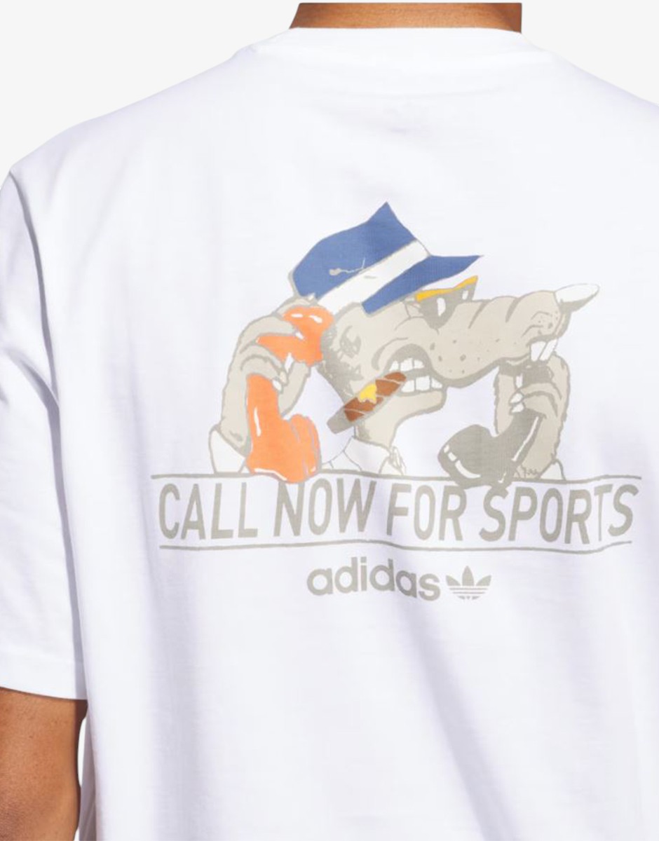 ADIDAS Remera Call Now For Sports Tee White