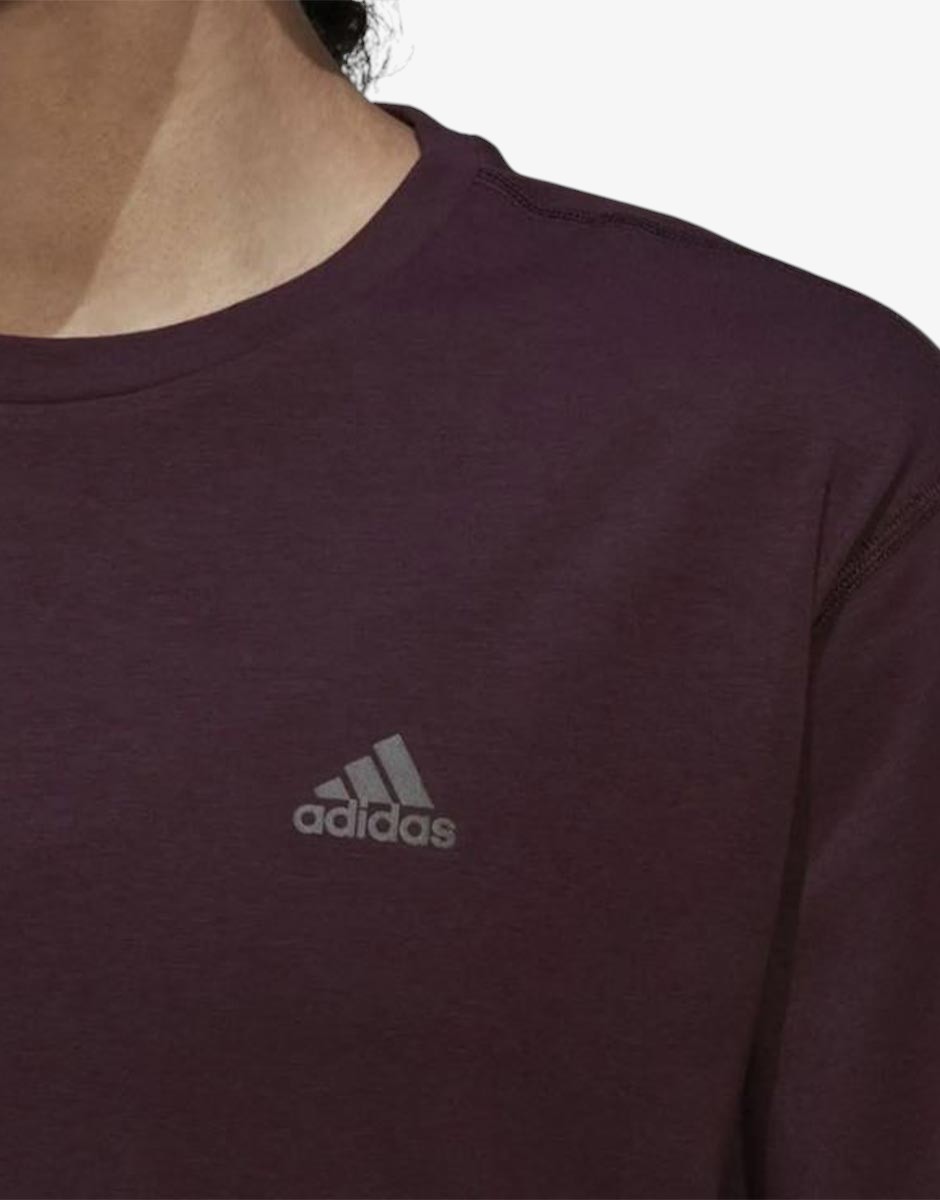 ADIDAS Run Icons Made With Nature Short Sleeve Tee Red
