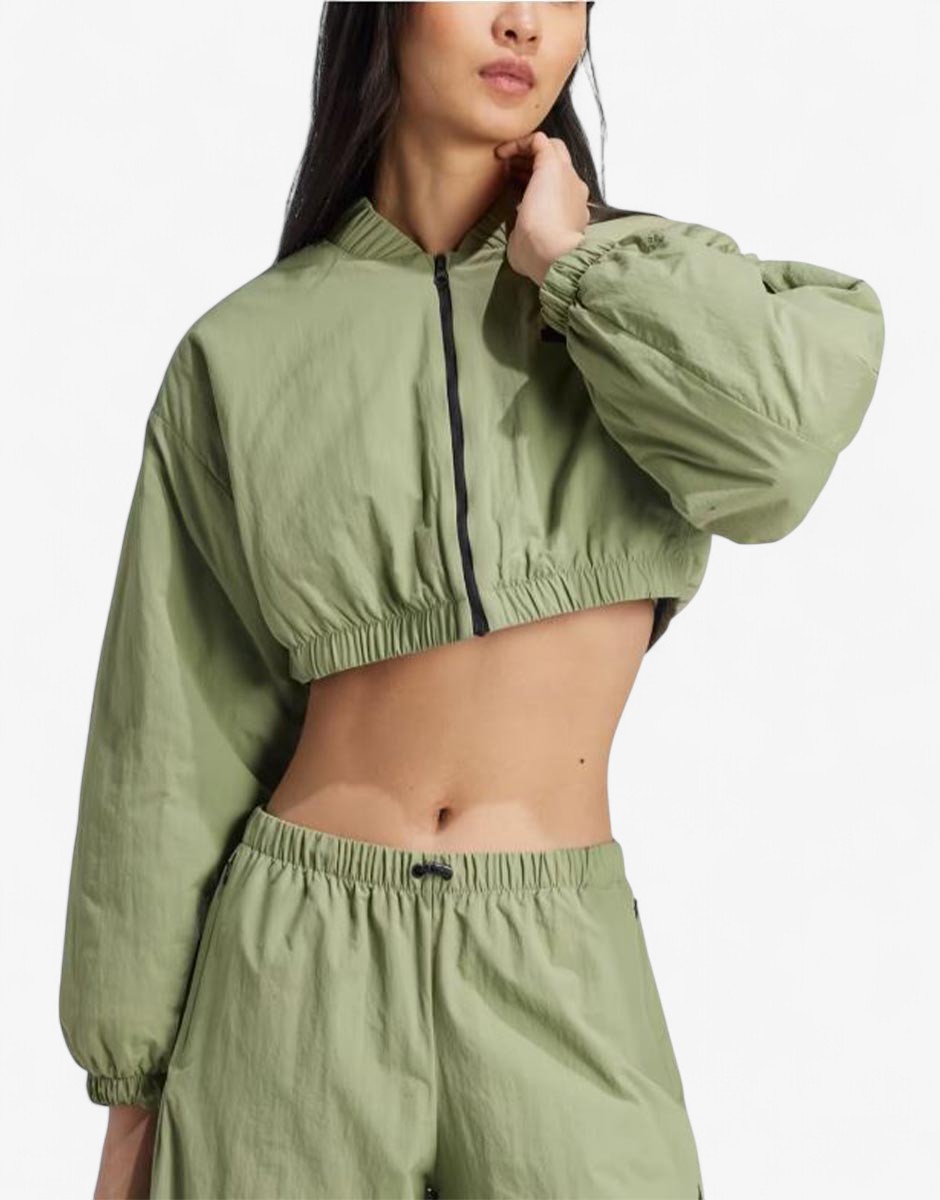 ADIDAS Sportswear City Escape Padded Bomber Jacket Green