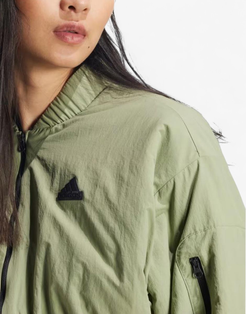 ADIDAS Sportswear City Escape Padded Bomber Jacket Green