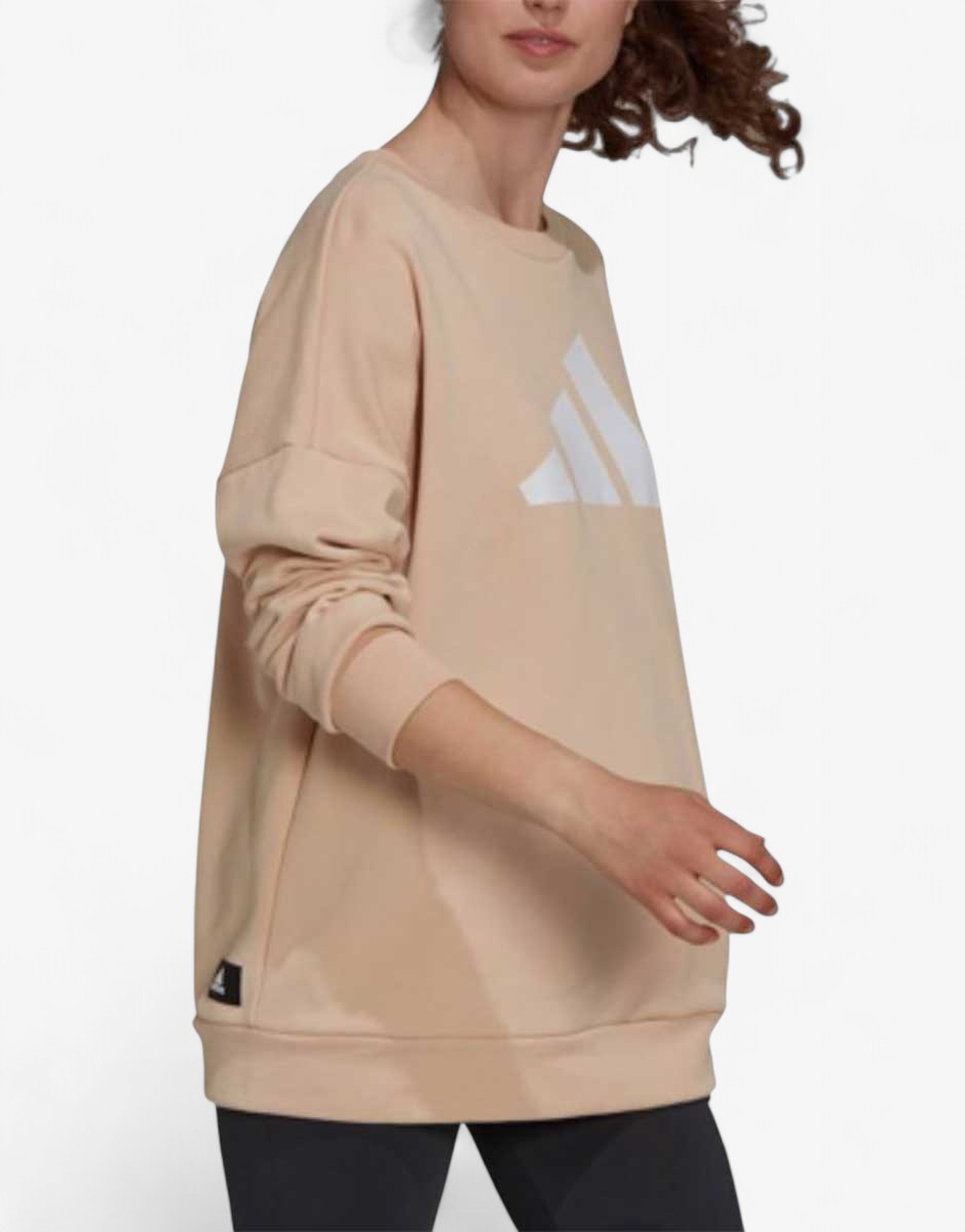 ADIDAS Sportswear Future Icons 3 Bar Crew Sweatshirt Beige