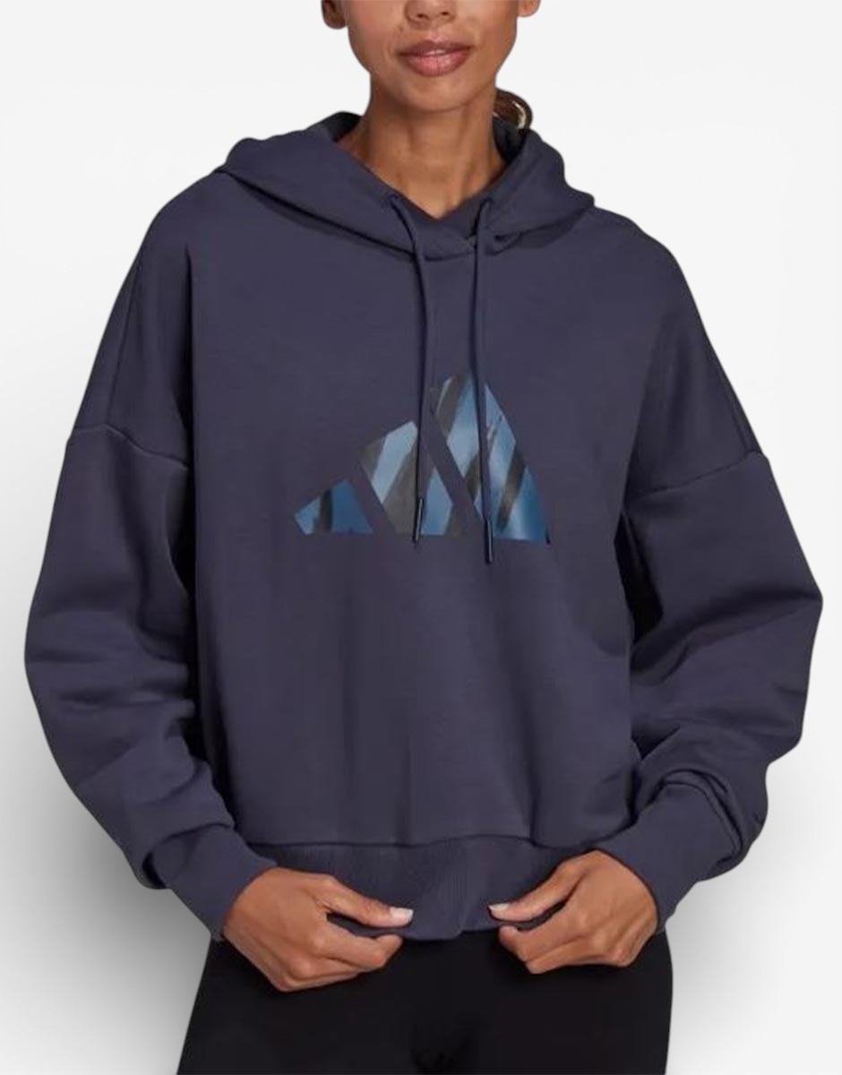 ADIDAS Sportswear Future Icons Feel Fierce Graphic Hoodie Navy