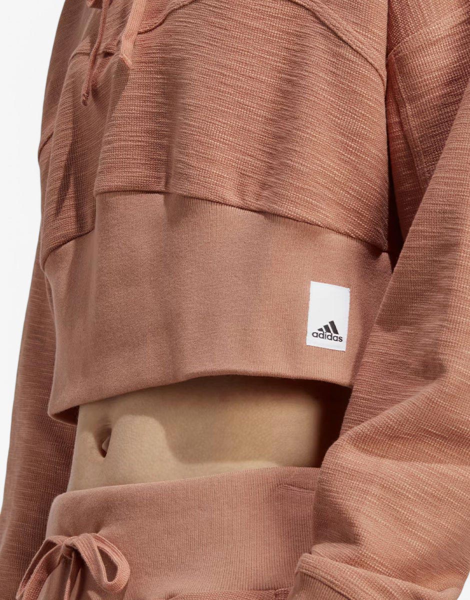 ADIDAS Sportswear Lounge Terry Loop Hoodie Brown