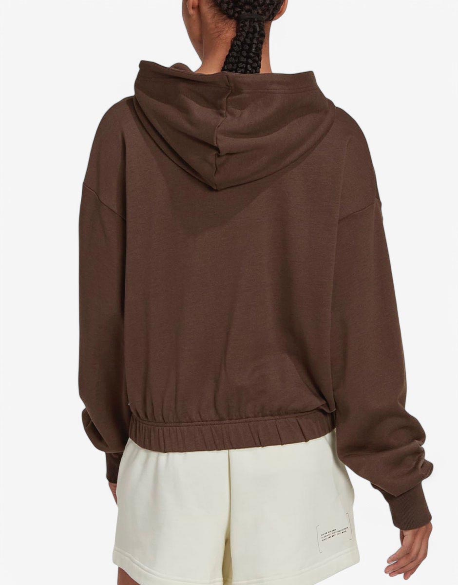 ADIDAS Sportswear Studio Lounge Cropped Hoodie Brown