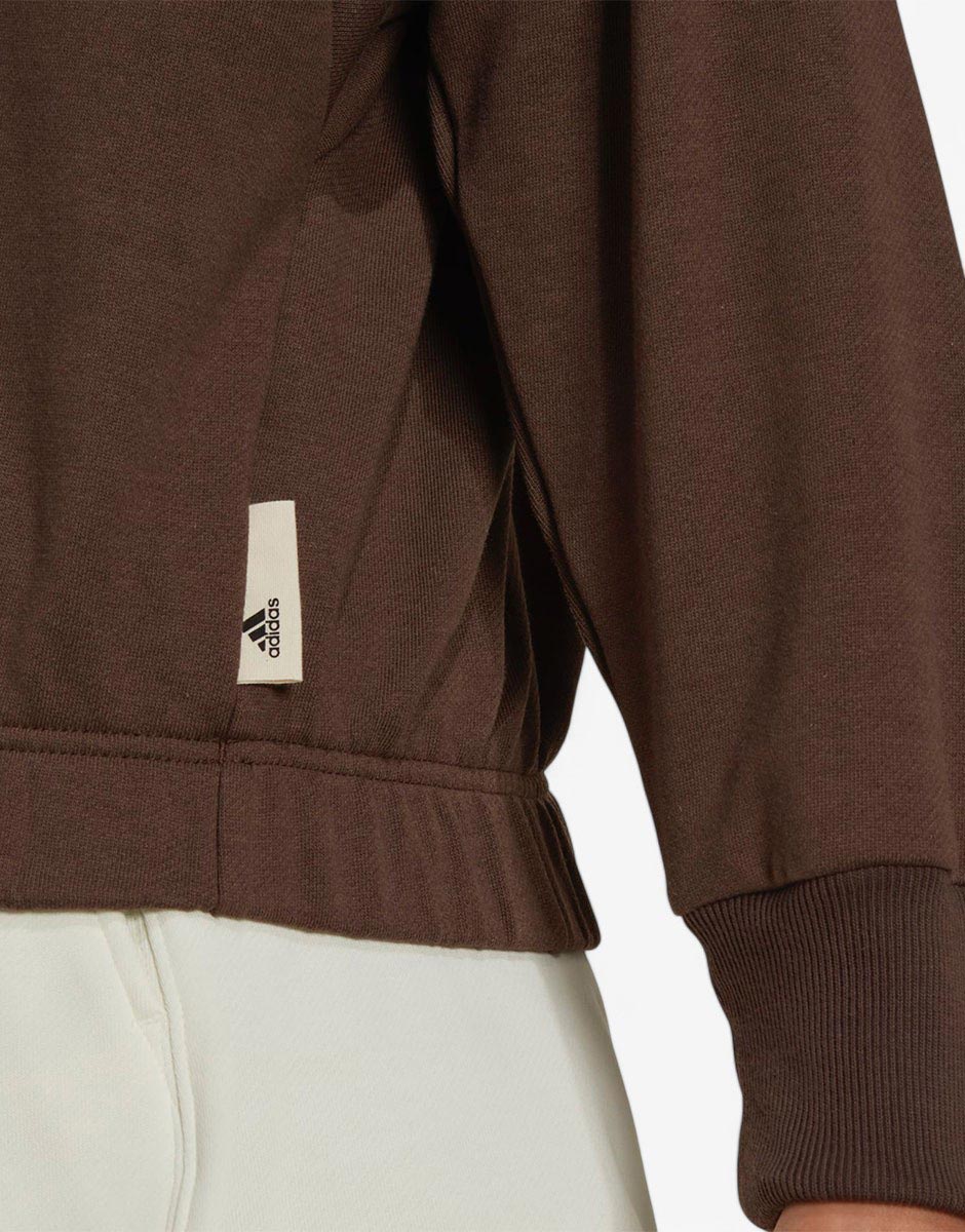 ADIDAS Sportswear Studio Lounge Cropped Hoodie Brown