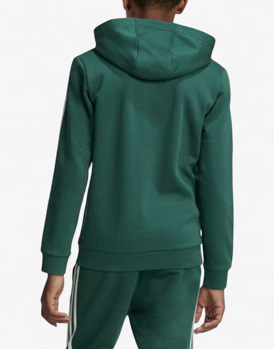ADIDAS Sportswear Tiberio 3-Stripes Colorblock Fleece Hoodie Green
