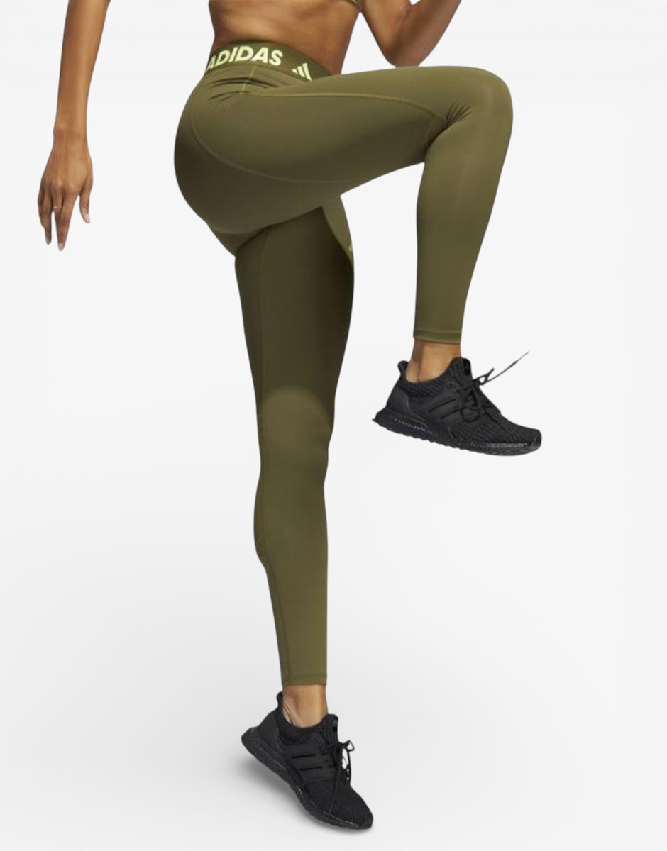 ADIDAS Techfit Logo Graphic Long Leggings Green