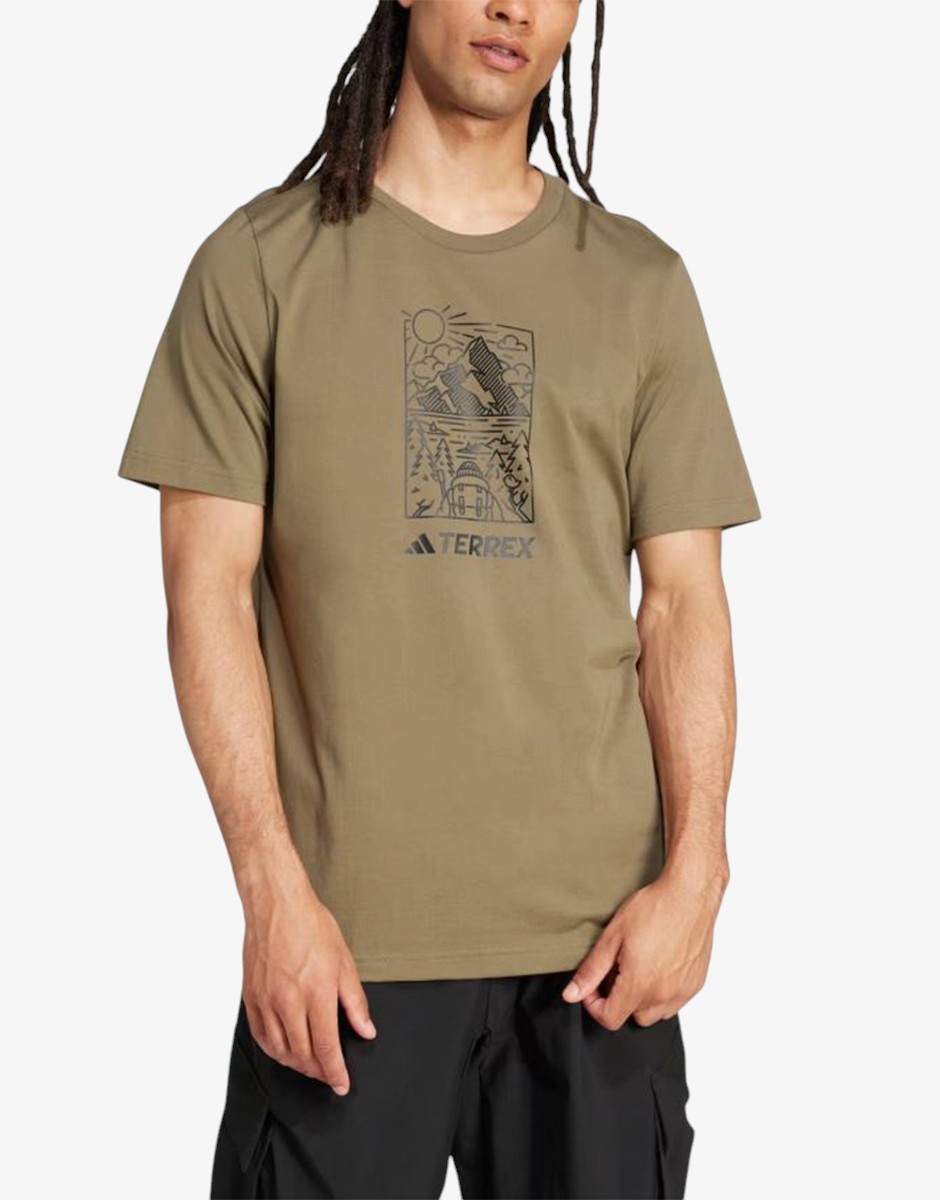 ADIDAS Terrex Graphic Tee Green · JN4266 · размер S