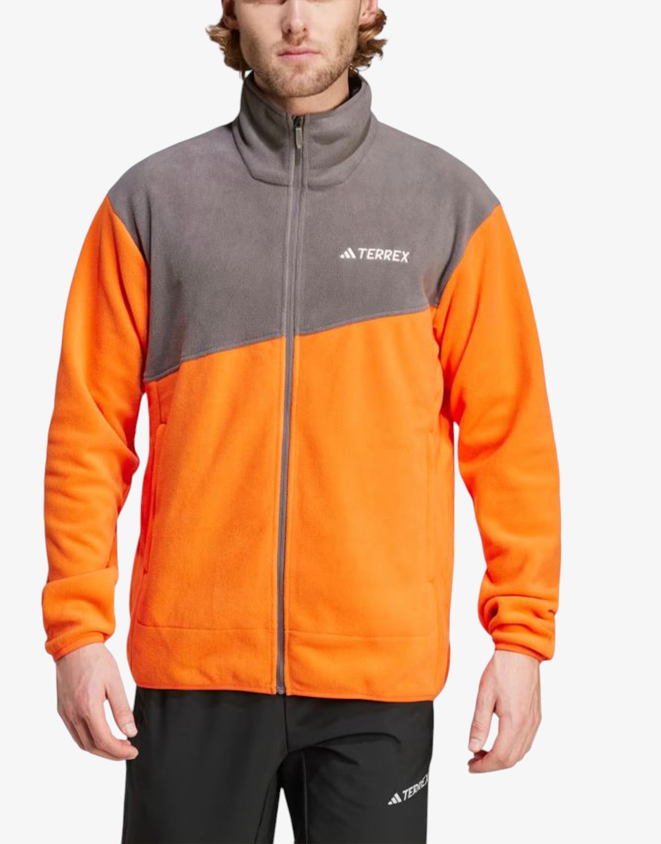 ADIDAS Terrex Multi Full-Zip Fleece Orange/Grey · IZ3293 · размер XL