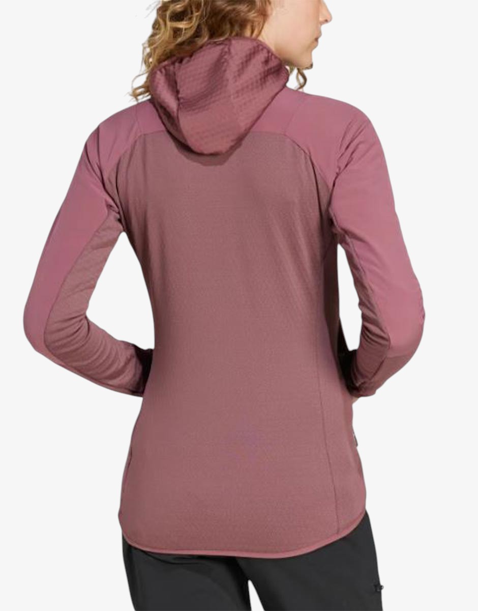 ADIDAS Terrex Techrock Wind Fleece Jacket Burgundy