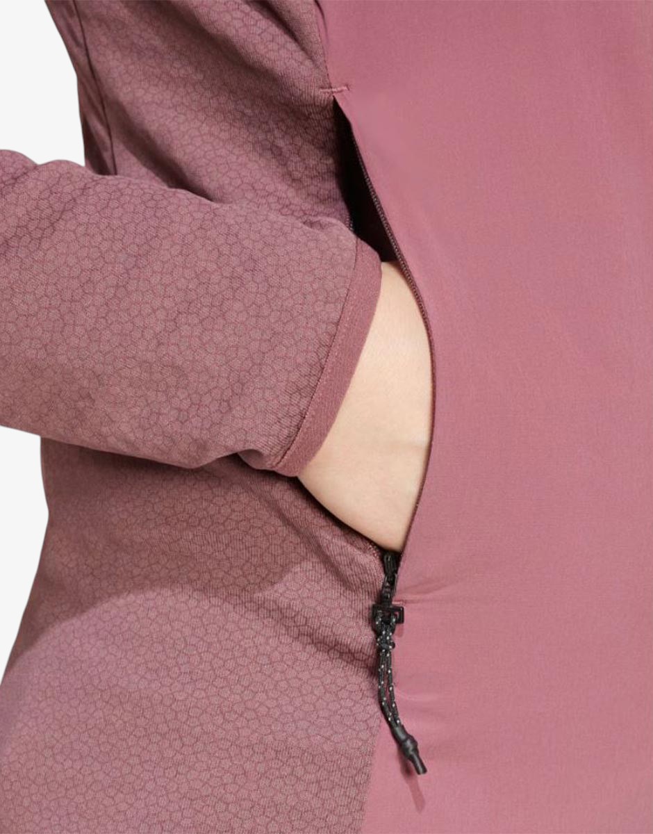 ADIDAS Terrex Techrock Wind Fleece Jacket Burgundy