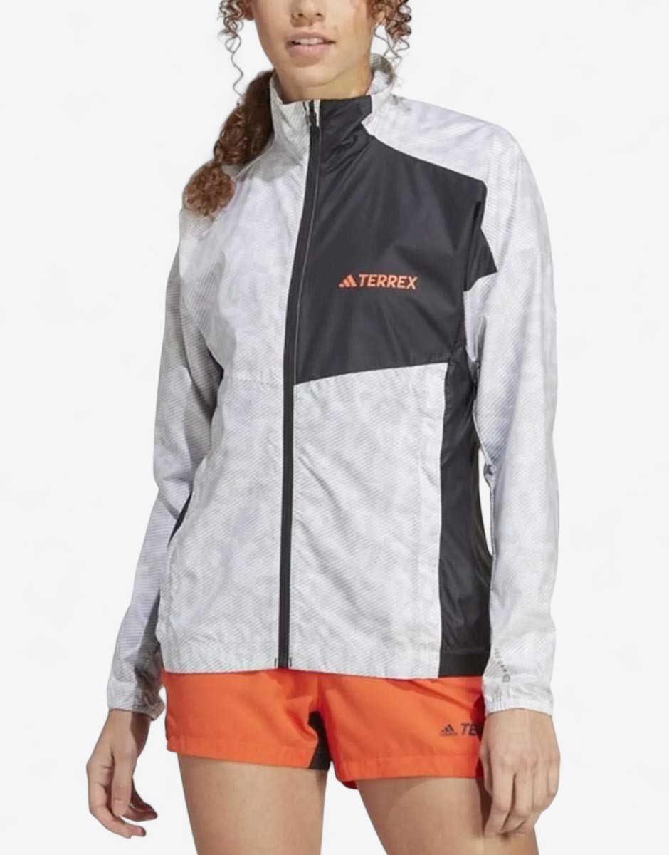 ADIDAS Terrex Trail Running Wind Jacket White/Grey